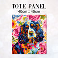 TOTE Colourful Spaniel Fabric Bag Panel TP-494