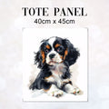TOTE Tricolour Cavalier Spaniel Fabric Bag Panel TP-496