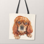 TOTE Ruby Cavalier Spaniel Fabric Bag Panel TP-497