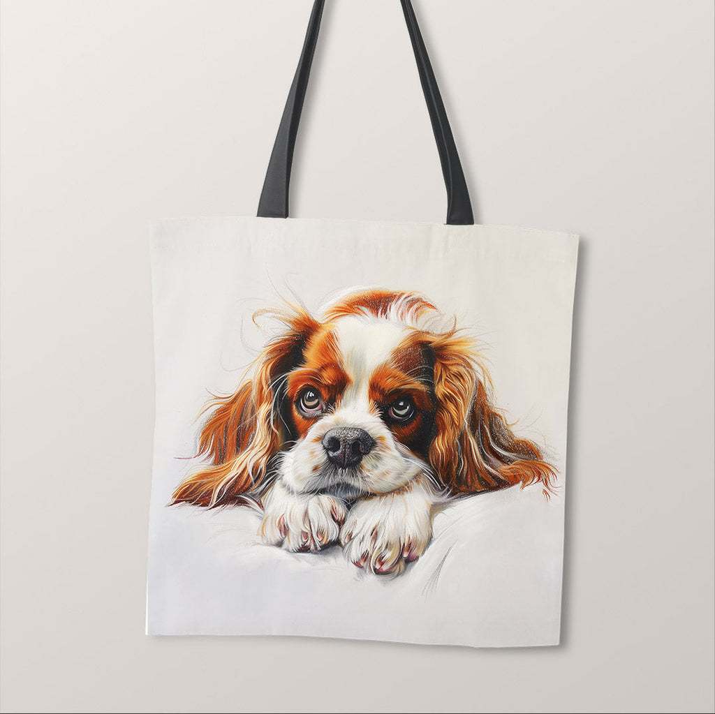 TOTE Blenheim Cavalier Spaniel Fabric Bag Panel TP-498