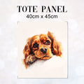 TOTE Cute Ruby Cavalier Spaniel Fabric Bag Panel TP-500