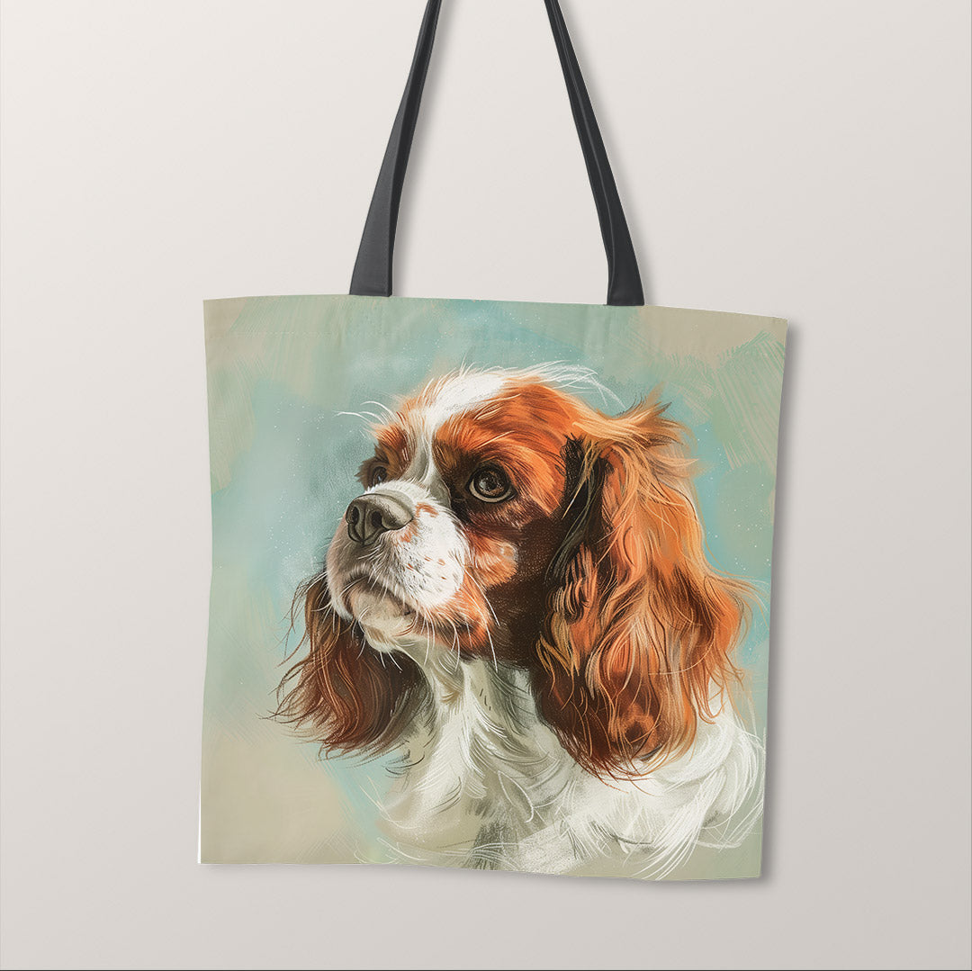 TOTE Cavalier Spaniel Fabric Bag Panel TP-502