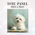 TOTE Maltese Dog Fabric Bag Panel TP-504