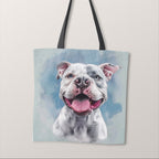 TOTE White American XL Bulldog Fabric Bag Panel TP-512
