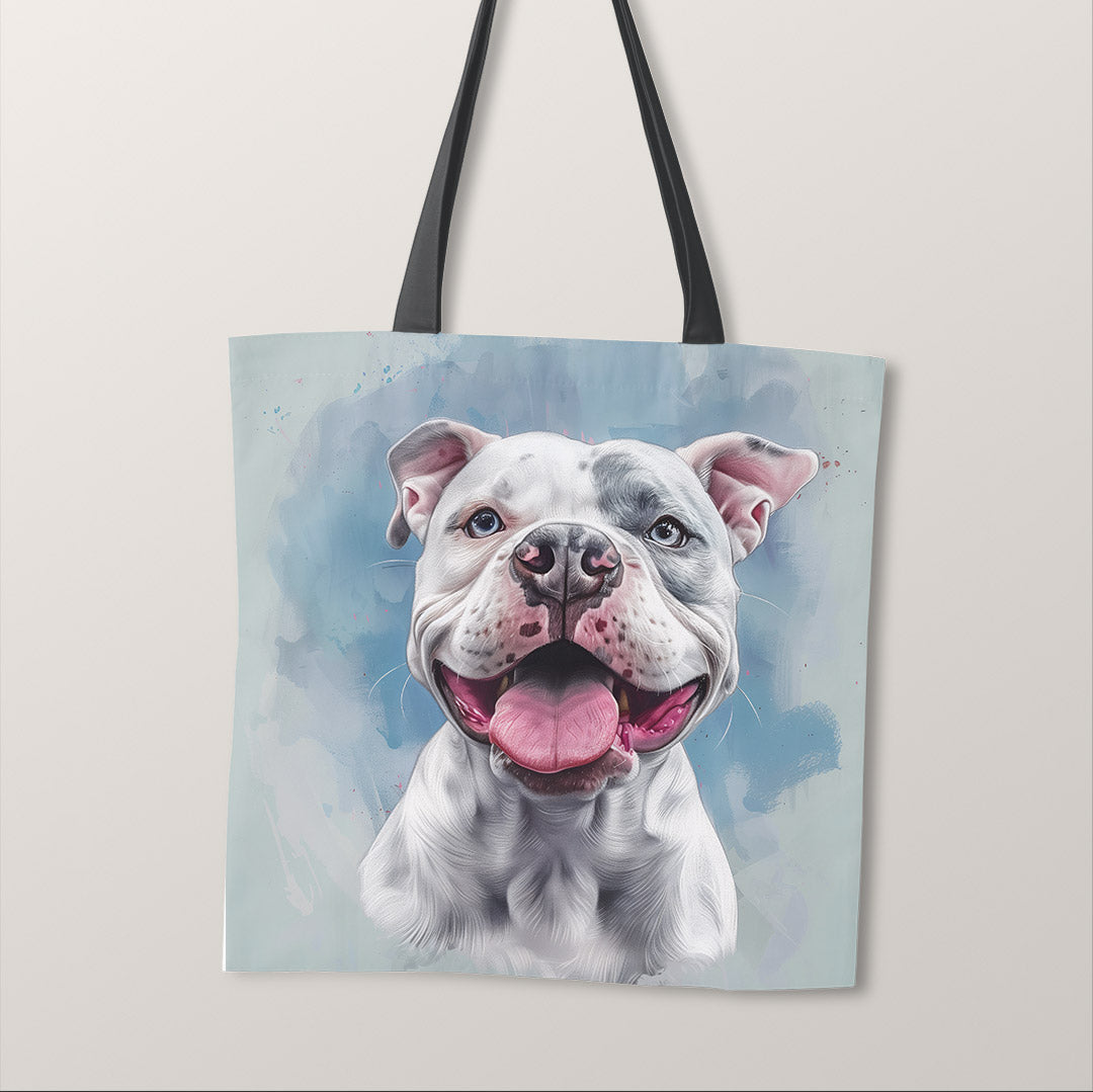TOTE White American XL Bulldog Fabric Bag Panel TP-512