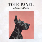 TOTE Great Dane Dog On Pink Fabric Bag Panel TP-516