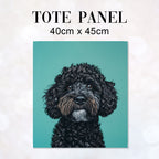 TOTE Black Cockapoo Dog Fabric Bag Panel TP-518