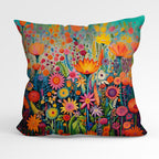 CUSHION Fabric Panel Bright Floral Meadow CP-52