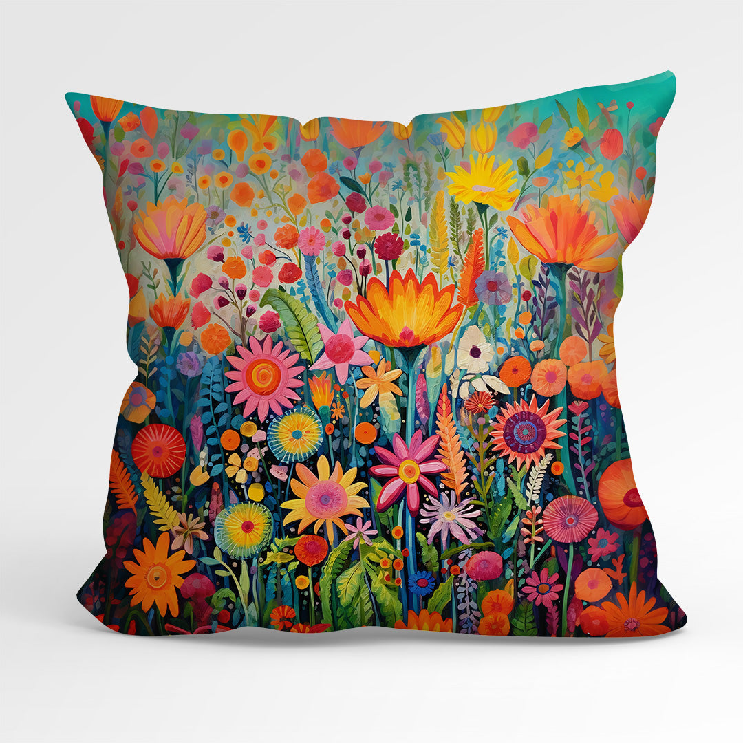 CUSHION Fabric Panel Bright Floral Meadow CP-52