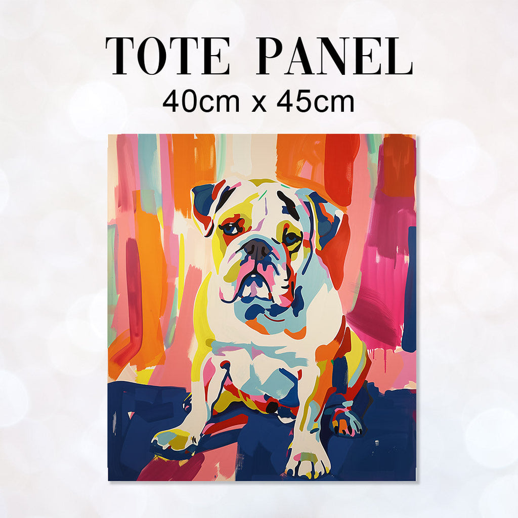 TOTE Colourful Bulldog Fabric Bag Panel TP-522