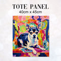 TOTE Colourful Chihuahua Fabric Bag Panel TP-524