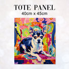 TOTE Colourful Chihuahua Fabric Bag Panel TP-524