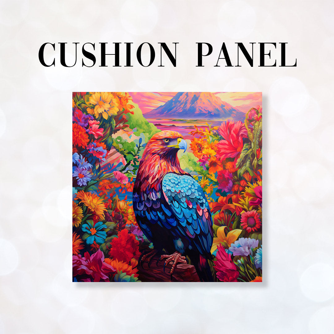 CUSHION Fabric Panel Bright Floral Eagle CP-53