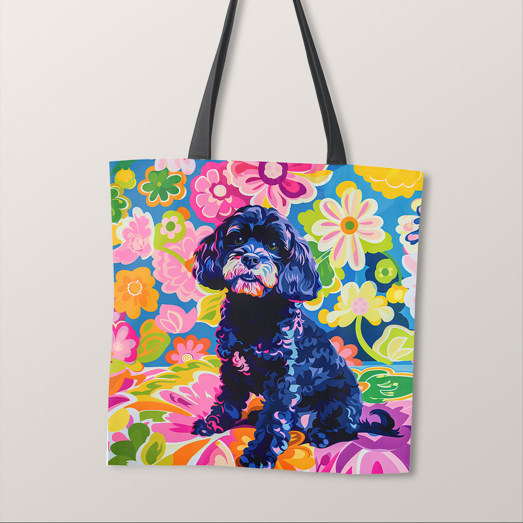 TOTE Colourful Cockapoo Fabric Bag Panel TP-540