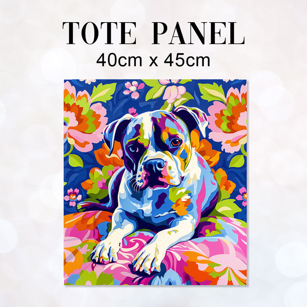 TOTE Colourful Bulldog Fabric Bag Panel TP-541