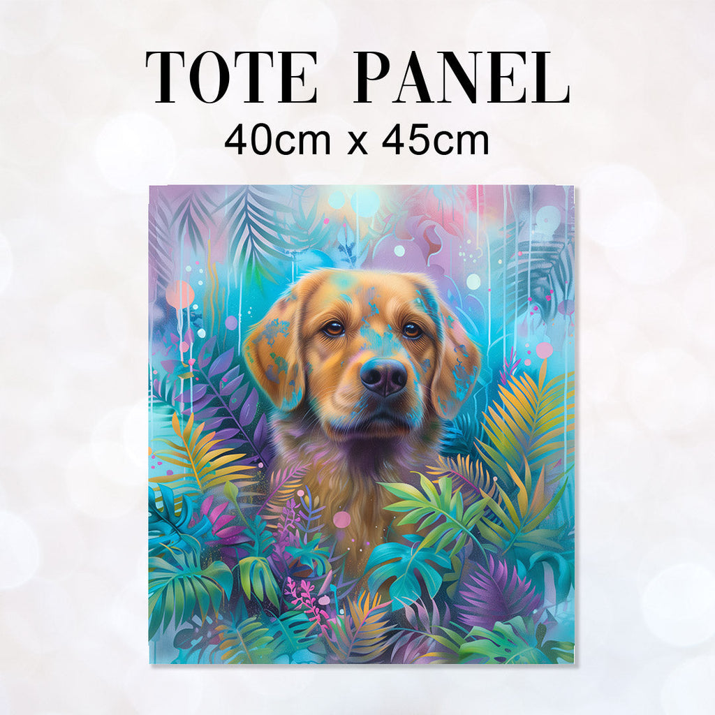 TOTE Pastel Labrador Pup Fabric Bag Panel TP-542
