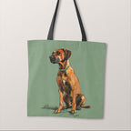 TOTE Rhodesian Ridge Dog Green Fabric Bag Panel TP-546