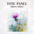 TOTE Watercolour Thistle 1 Fabric Bag Panel TP-549