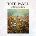 TOTE Autumn Flower Field TP-55 Fabric Bag Panel