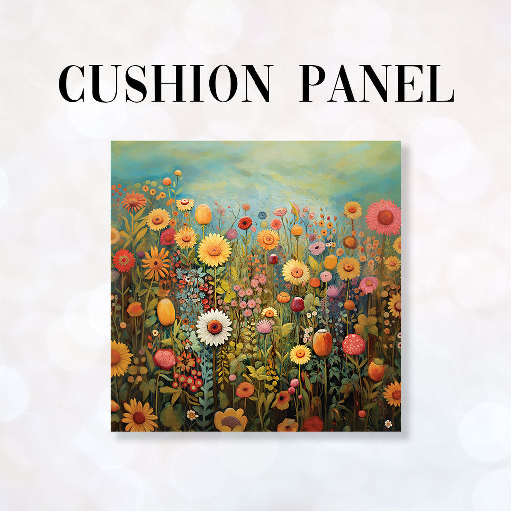 CUSHION Fabric Panel Autumn Flower Field CP-55