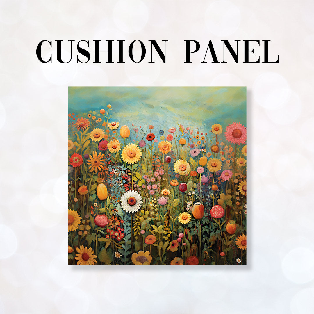 CUSHION Fabric Panel Autumn Flower Field CP-55