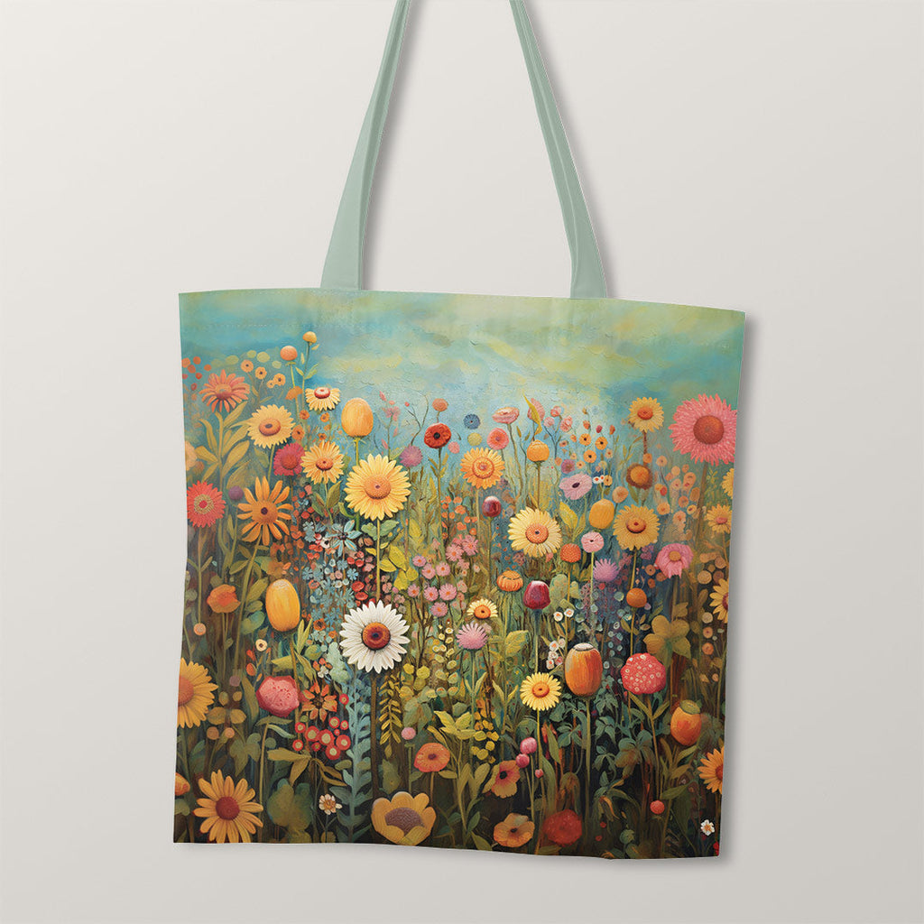TOTE Autumn Flower Field TP-55 Fabric Bag Panel