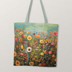 TOTE Autumn Flower Field TP-55 Fabric Bag Panel