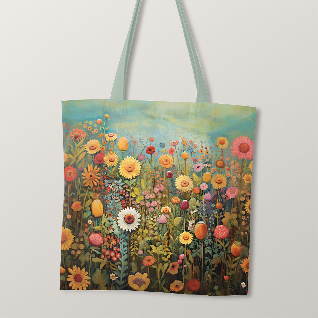 TOTE Autumn Flower Field TP-55 Fabric Bag Panel