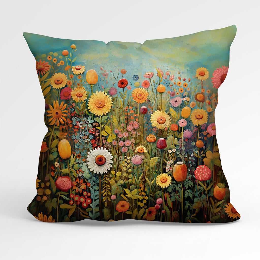 CUSHION Fabric Panel Autumn Flower Field CP-55