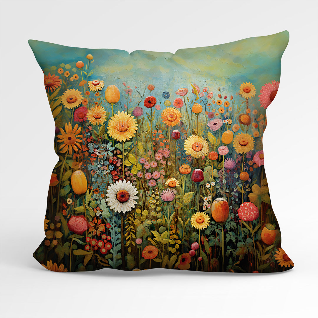 CUSHION Fabric Panel Autumn Flower Field CP-55