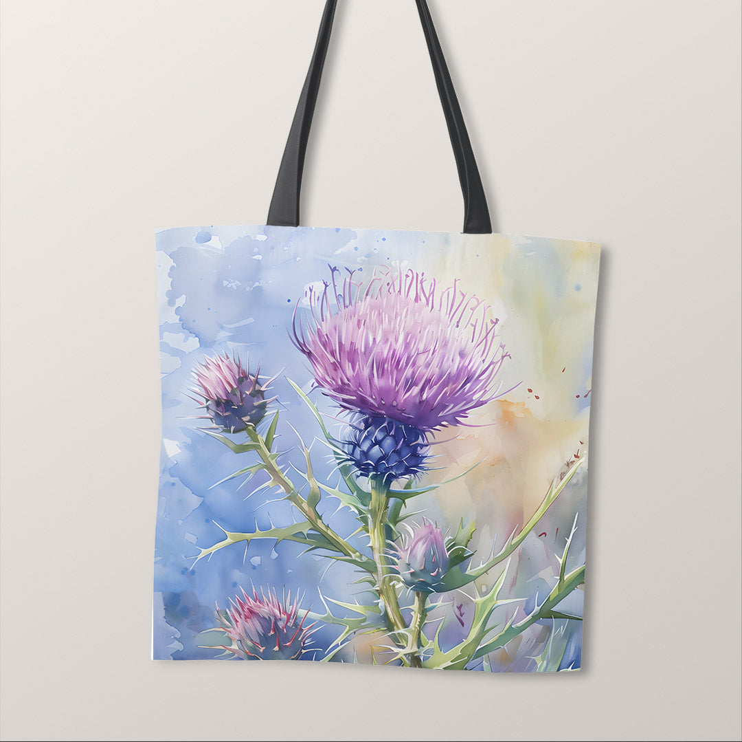TOTE Watercolour Thistle 2 Fabric Bag Panel TP-550