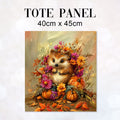 TOTE Autumn Hedgehog Fabric Bag Panel TP-552