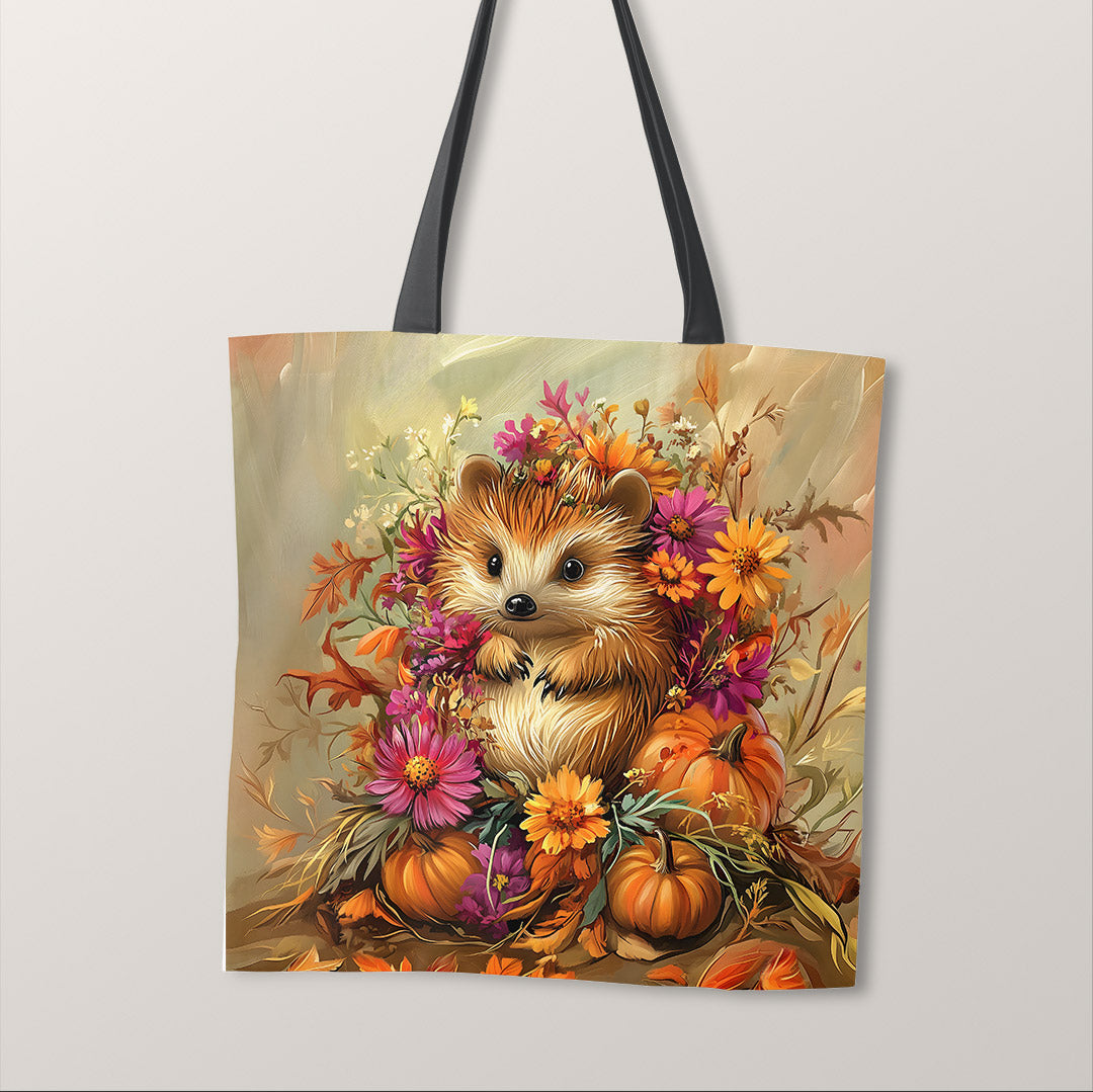 TOTE Autumn Hedgehog Fabric Bag Panel TP-552