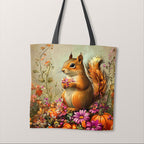TOTE Autumn Squirrel Fabric Bag Panel TP-554