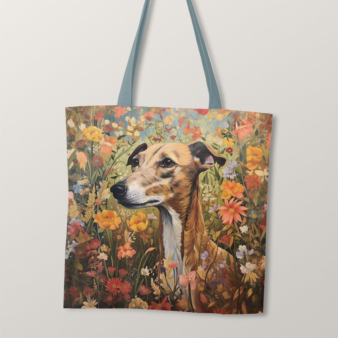 TOTE Autumn Floral Greyhound TP-56 Fabric Bag Panel