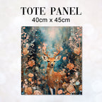 TOTE Autumn Floral Fawn TP-57 Fabric Bag Panel