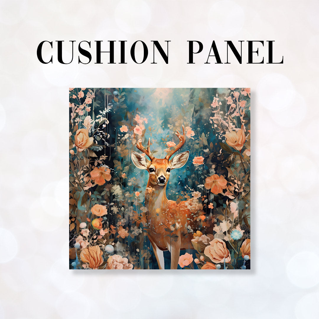 CUSHION Fabric Panel Autumn Floral Fawn CP-57