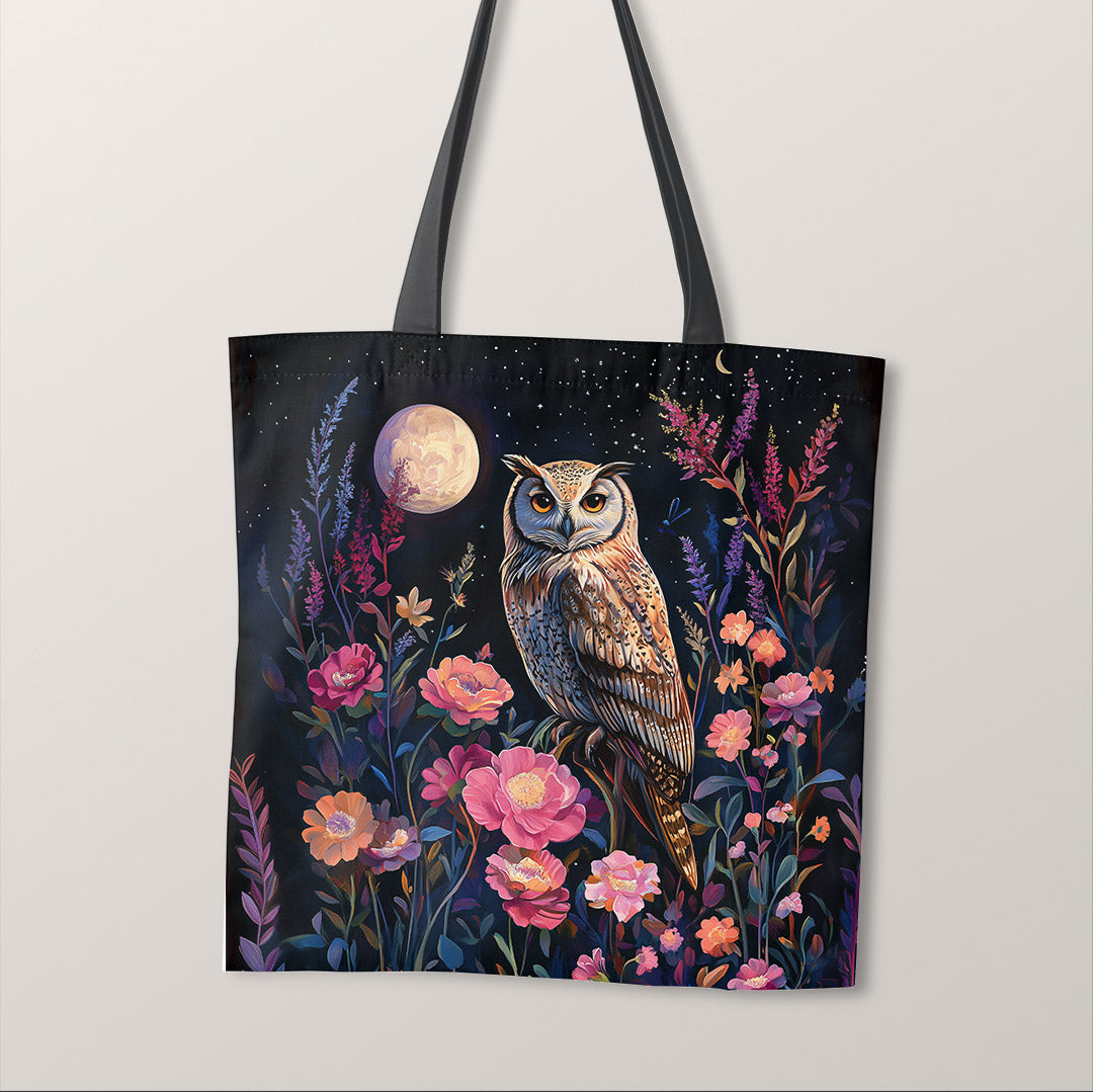 TOTE Moonlight Owl Fabric Bag Panel TP-570