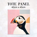 TOTE Pastel Puffin Fabric Bag Panel TP-575