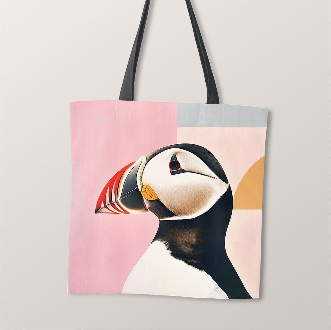 TOTE Pastel Puffin Fabric Bag Panel TP-575