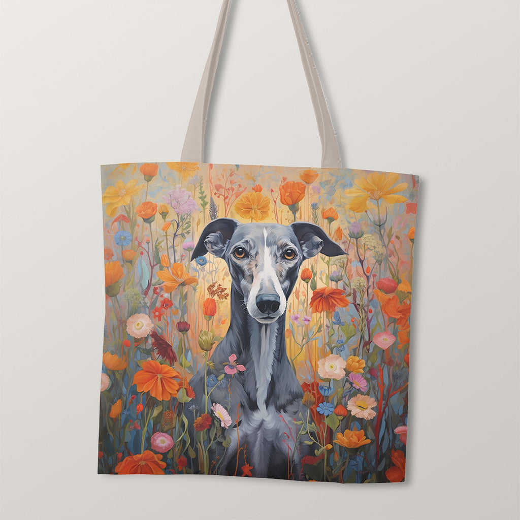 TOTE Autumn Floral Greyhound TP-58 Fabric Bag Panel