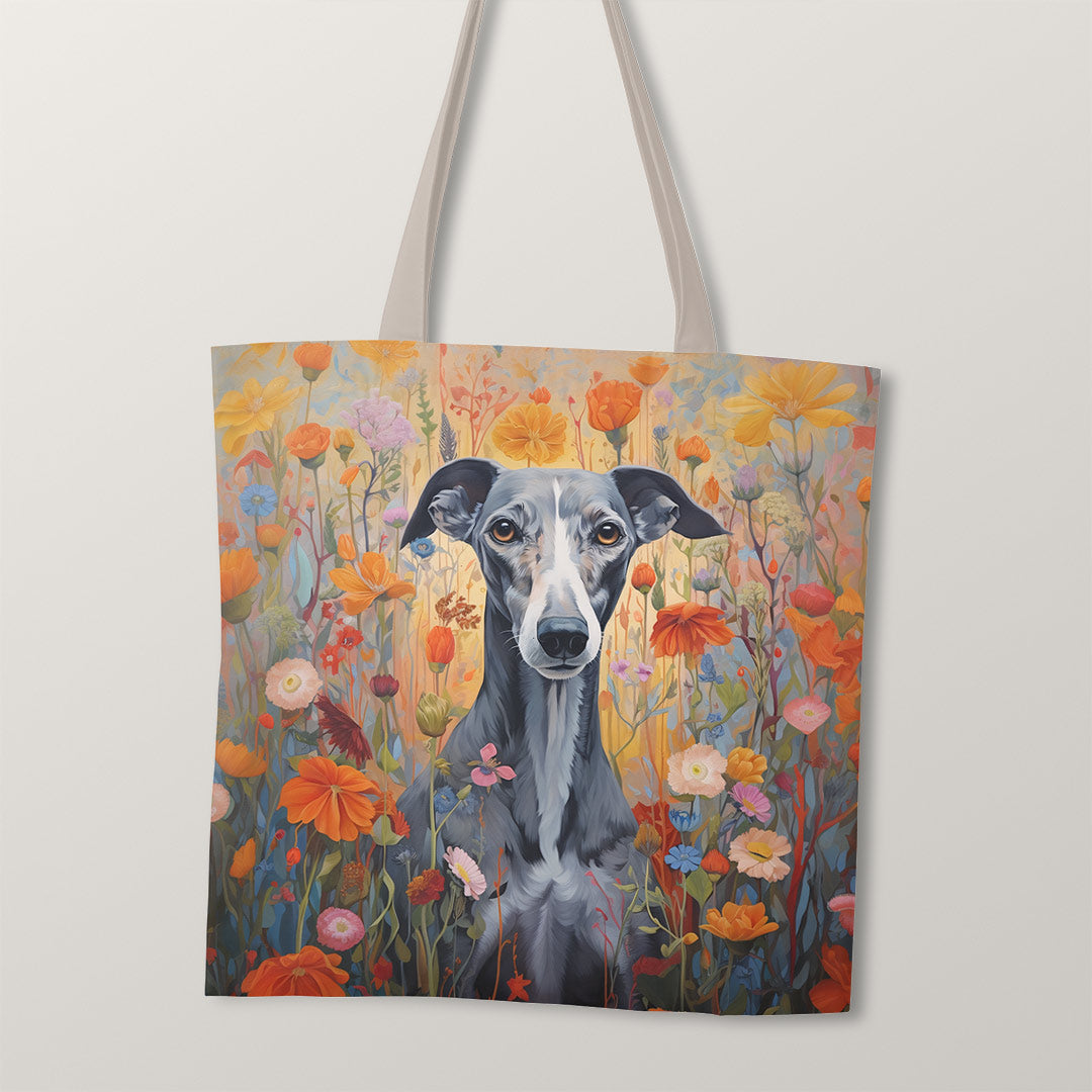 TOTE Autumn Floral Greyhound TP-58 Fabric Bag Panel