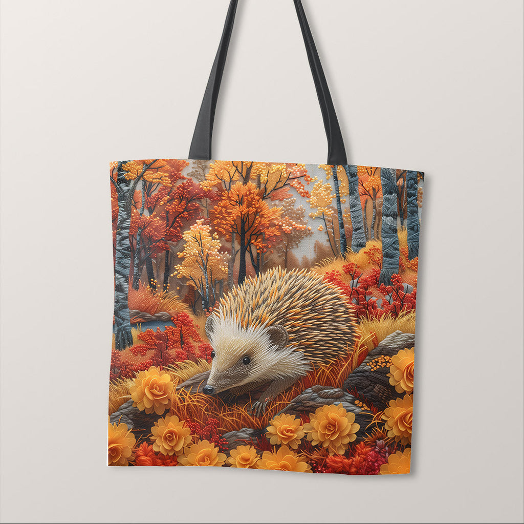 TOTE Autumn Hedgehog Fabric Bag Panel TP-580