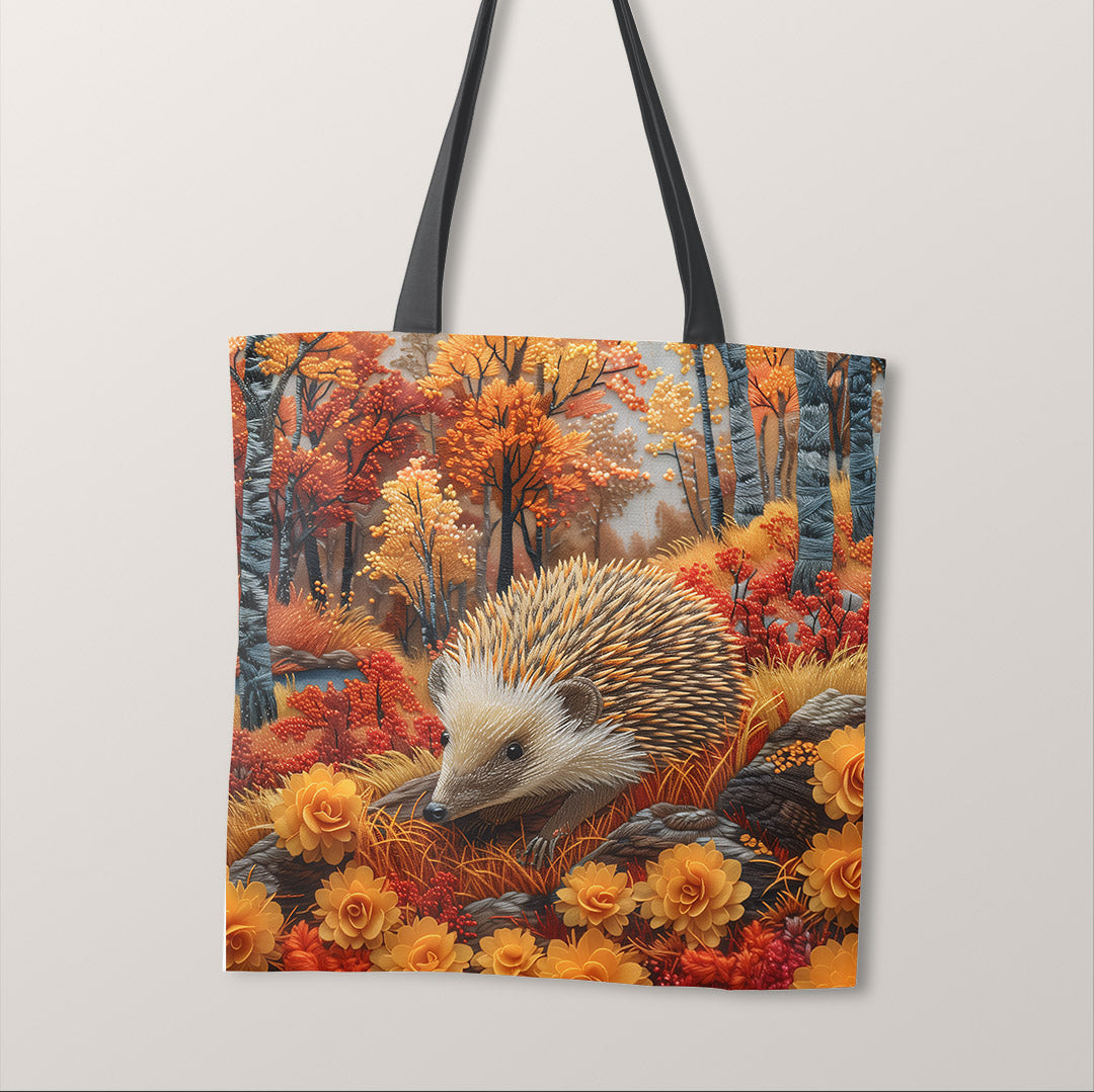 TOTE Autumn Hedgehog Fabric Bag Panel TP-580