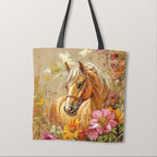 TOTE Autumn Horse Fabric Bag Panel TP-581