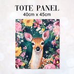 TOTE Floral Fawn Fabric Bag Panel TP-583