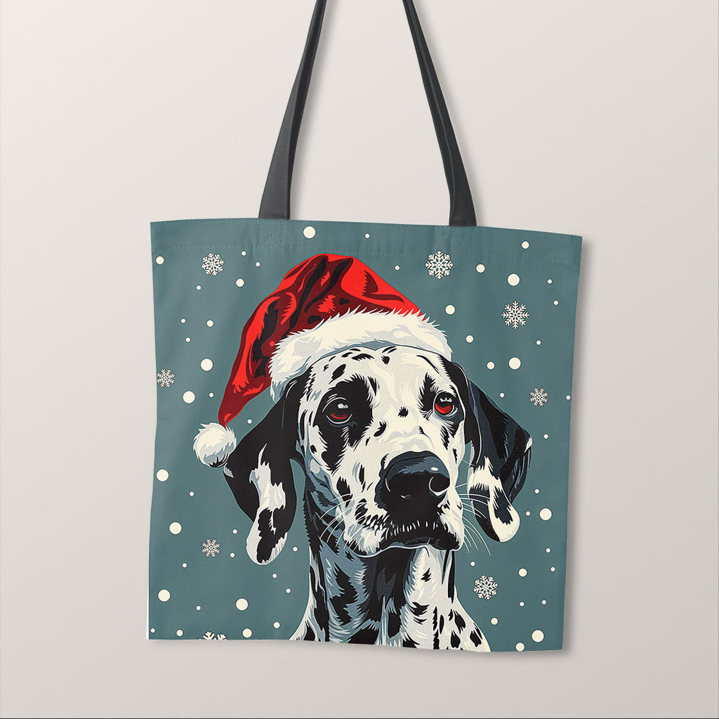 TOTE Christmas Dalmatian Dog Fabric Bag Panel TP-587