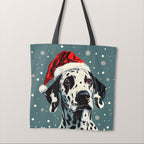 TOTE Christmas Dalmatian Dog Fabric Bag Panel TP-587