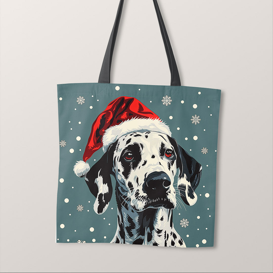 TOTE Christmas Dalmatian Dog Fabric Bag Panel TP-587