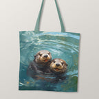 TOTE Adorable Otters TP-59 Fabric Bag Panel